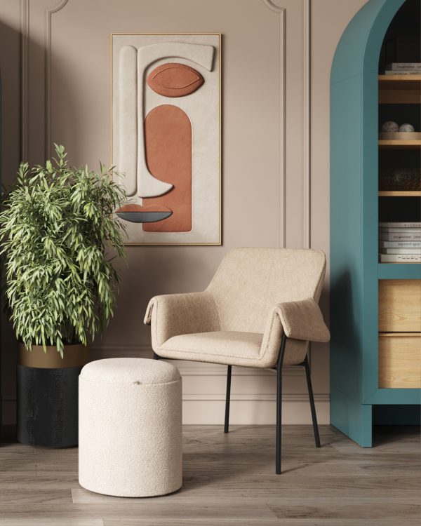 Кресло лаунж Бесс альпака бежевый — изображение 3