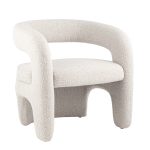 Кресло лаунж Bones жемчужный