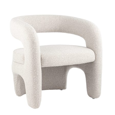 Кресло лаунж Bones жемчужный