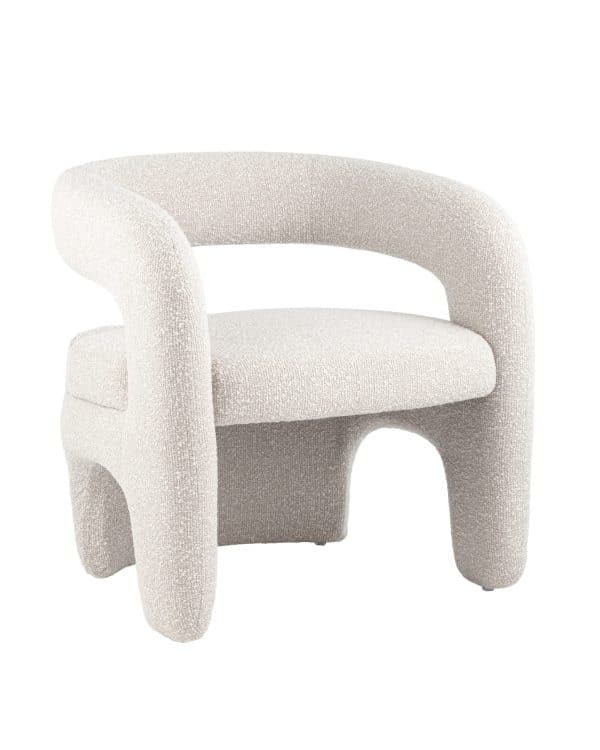 Кресло лаунж Bones жемчужный