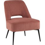 Кресло лаунж Бостон велюр рельефный коралловый