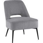 Кресло лаунж Бостон велюр рельефный светло-серый