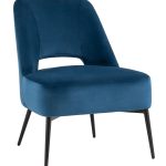 Кресло лаунж Бостон велюр синий