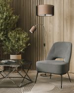 Кресло лаунж Бостон велюр тёмно-серый — изображение 3