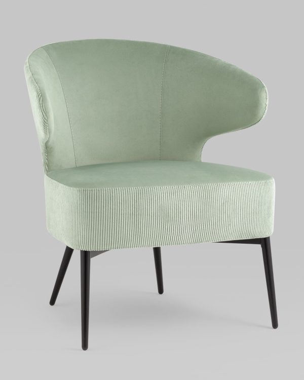 Кресло лаунж Royal Stripes велюр фисташковый — изображение 2