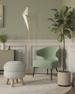 Кресло лаунж Royal Stripes велюр фисташковый — изображение 3