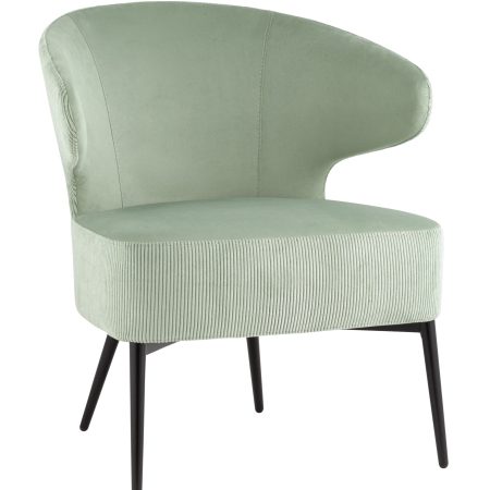 Кресло лаунж Royal Stripes велюр фисташковый