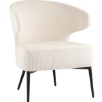 Кресло лаунж Royal Stripes велюр молочный