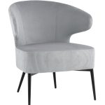 Кресло лаунж Royal Stripes велюр серый