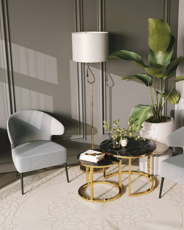 Кресло лаунж Royal Stripes велюр серый — изображение 3