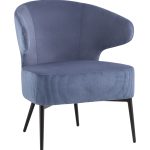 Кресло лаунж Royal Stripes велюр синий