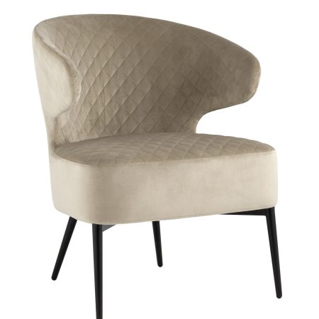 Кресло лаунж Royal велюр бежевый