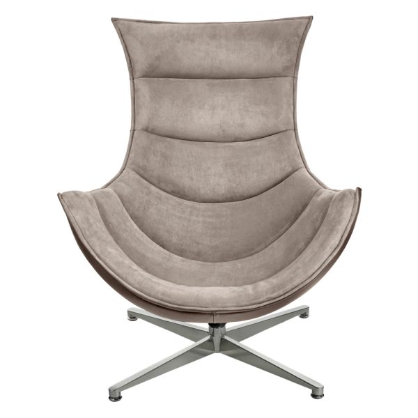 Кресло LOBSTER CHAIR латте искусственная замша, коричневый — изображение 3