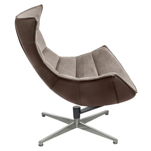 Кресло LOBSTER CHAIR латте искусственная замша, коричневый — изображение 4