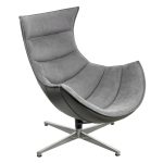Кресло LOBSTER CHAIR серый искусственная замша