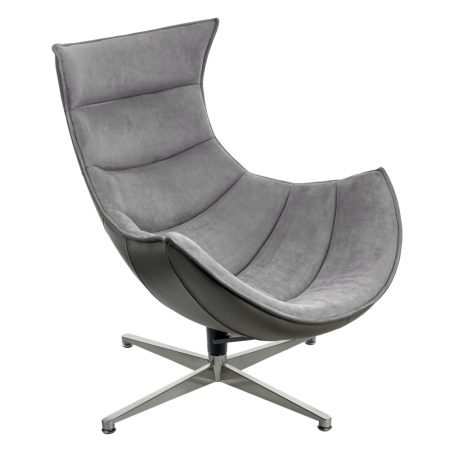 Кресло LOBSTER CHAIR серый искусственная замша