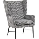 Кресло Мэйден гусиная лапка черно-белый