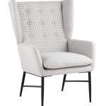 Кресло Мэйден гусиная лапка серый