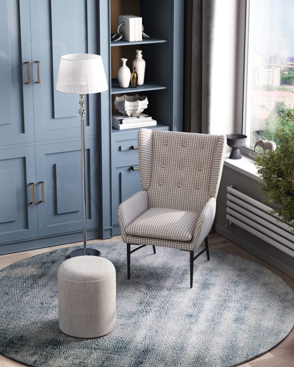 Кресло Мэйден гусиная лапка серый — изображение 3