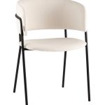 Кресло Нэлли New буклированный велюр белый