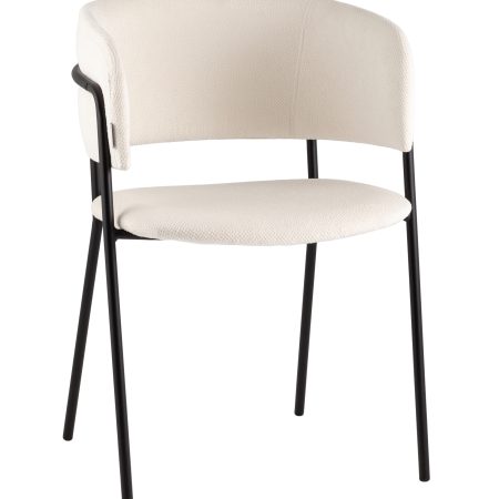 Кресло Нэлли New буклированный велюр белый