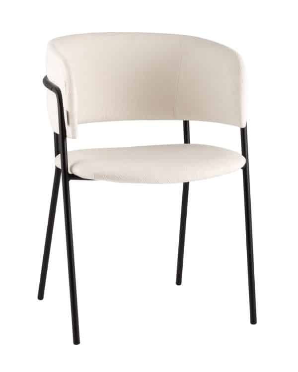 Кресло Нэлли New буклированный велюр белый