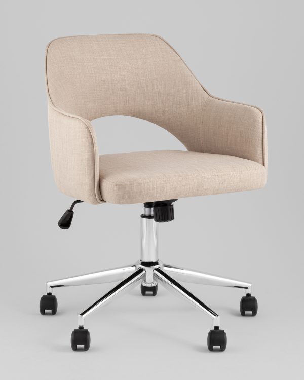 Кресло офисное Кларк рогожка бежевый — изображение 2