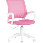 Кресло офисное TopChairs ST-BASIC-W розовый крестовина пластик белый