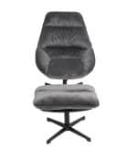 Кресло Оррелл серый с оттоманкой — изображение 3