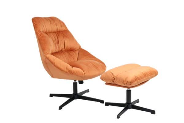 Кресло Оррелл терракотовый с оттоманкой — изображение 2