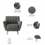 Кресло Picasso темно-серый — изображение 5