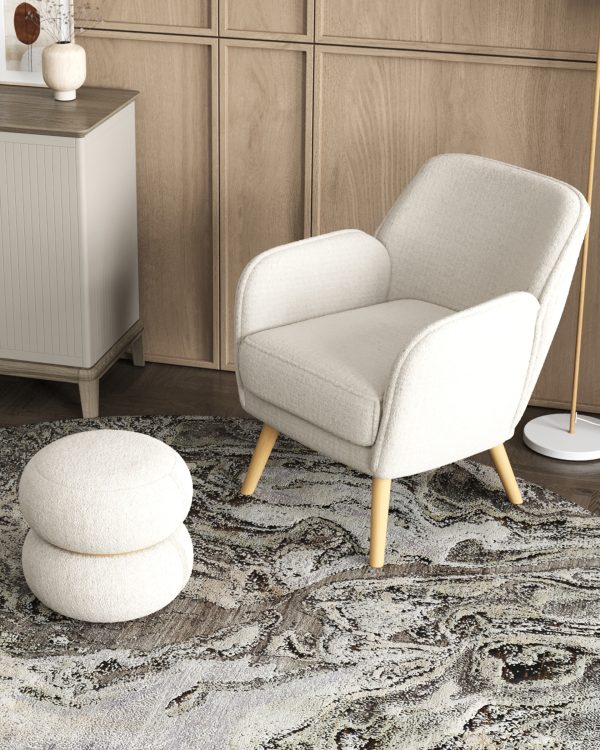 Кресло Ричи тедди белый — изображение 3