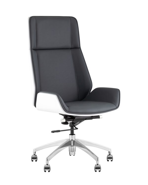 Кресло руководителя TopChairs Crown SN серо-голубой