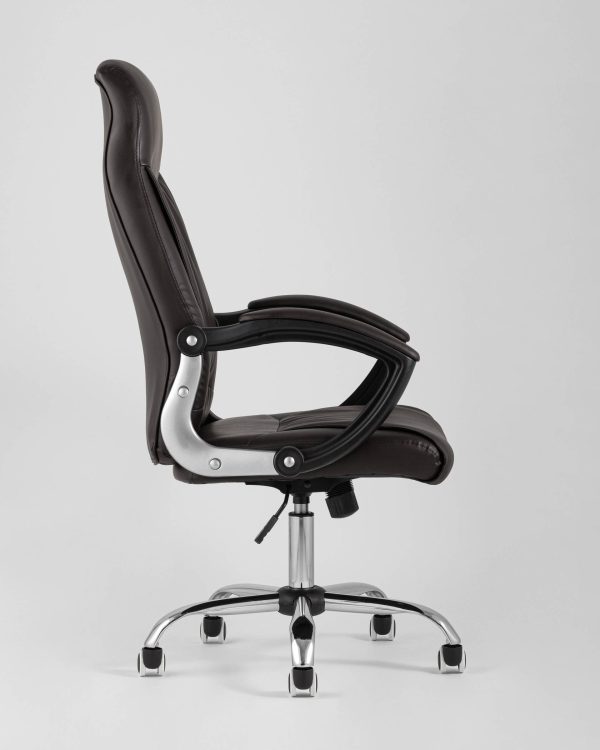 Кресло руководителя TopChairs Tower коричневое — изображение 3