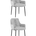 Кресло Саманта рогожка светло-серый 2 шт.