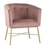 Кресло Шале велюр розовый