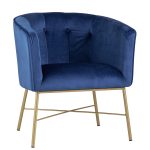 Кресло Шале велюр синий