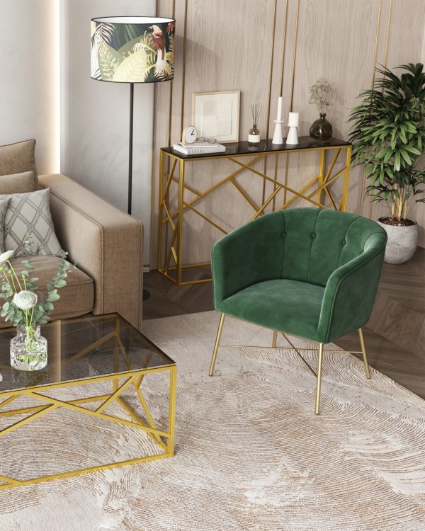 Кресло Шале велюр зеленый — изображение 3