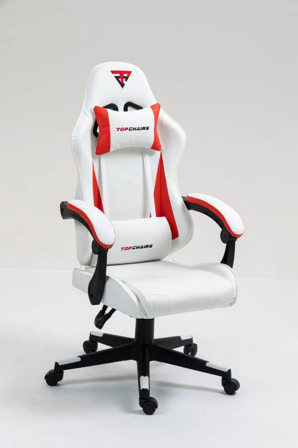 Кресло спортивное TopChairs Phantom бело-красный — изображение 2