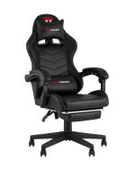 Кресло спортивное TopChairs Prophet с оттоманкой черный