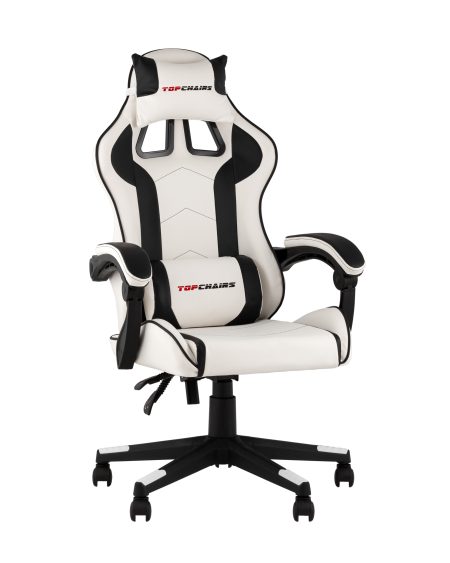 Кресло спортивное TopChairs Shadow бело-черный