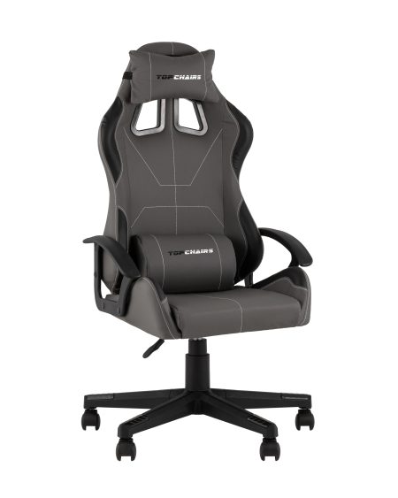 Кресло спортивное TopChairs Wyvern серо-черный