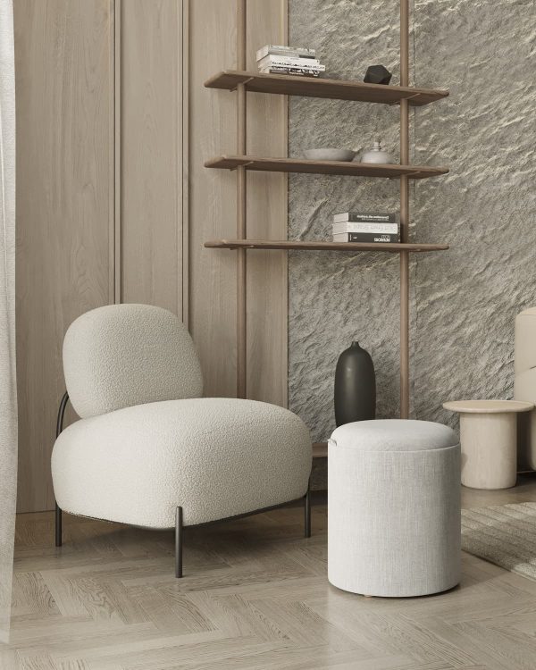 kreslo-stoun-tkan-bukle-molochnyj-2 Кресло Стоун ткань букле молочный — изображение 3