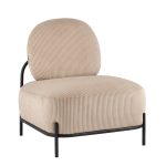 Кресло Стоун велюр рельефный бежевый