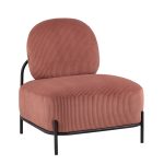 Кресло Стоун велюр рельефный коралловый