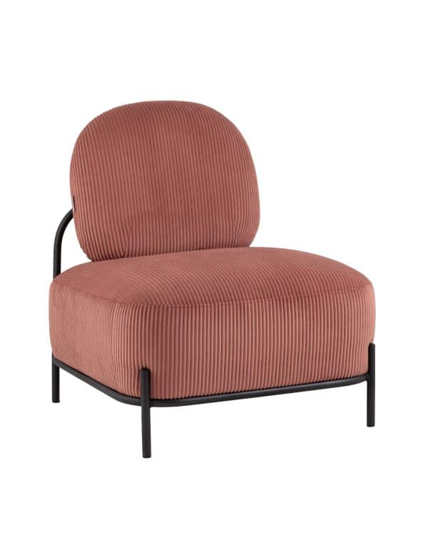 Кресло Стоун велюр рельефный коралловый