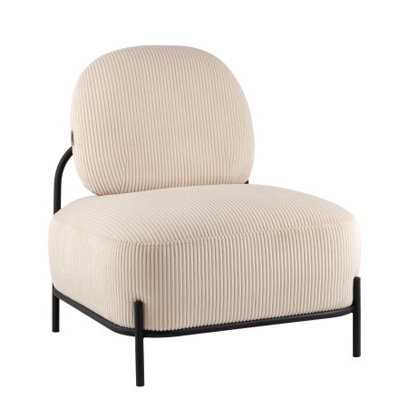 Кресло Стоун велюр рельефный молочный