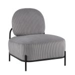 Кресло Стоун велюр рельефный светло-серый