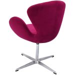 Кресло SWAN STYLE CHAIR винный, искусственная замша — изображение 3