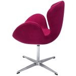 Кресло SWAN STYLE CHAIR винный, искусственная замша — изображение 4